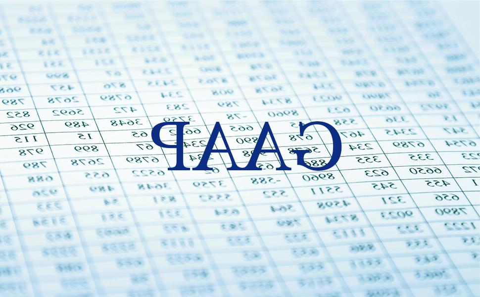 The GAAP acronym on a spreadsheet